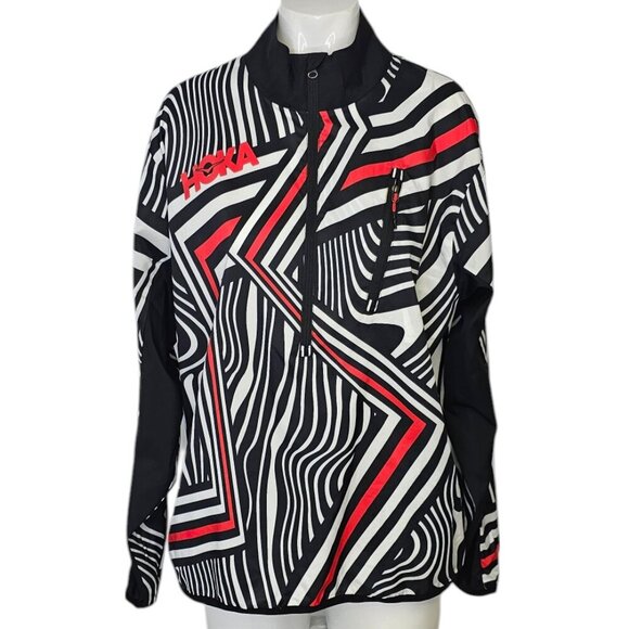 HOKA One One Womens Ironman Wind Resistant Half Zip Jacket, Run, Quick Dry , L - Picture 1 of 10